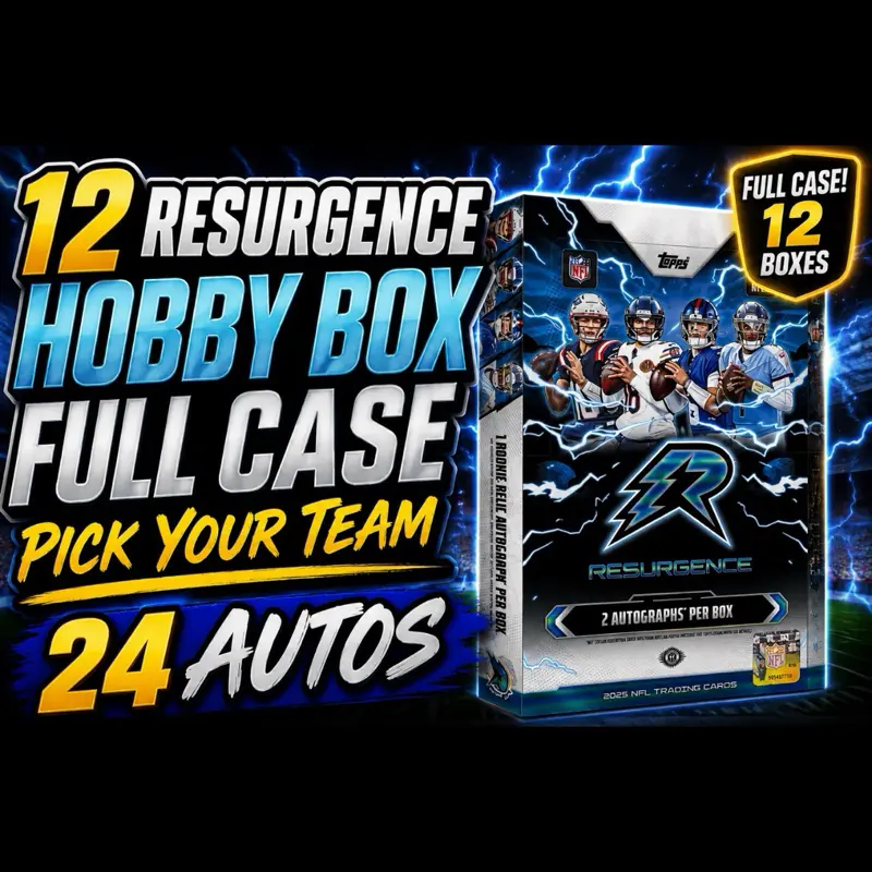 2025 12 Resurgance Football Hobby Box Full Case Pick Your Team