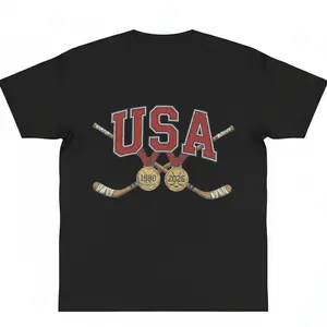 USA Hockey Gold Medal shirt 1980 and 2026 Games Tee USA Ice Hockey Sports graphic tees Goalie USA Ice Hockey  y2k cotton fashion Streetwear Lover Gift Top Trending