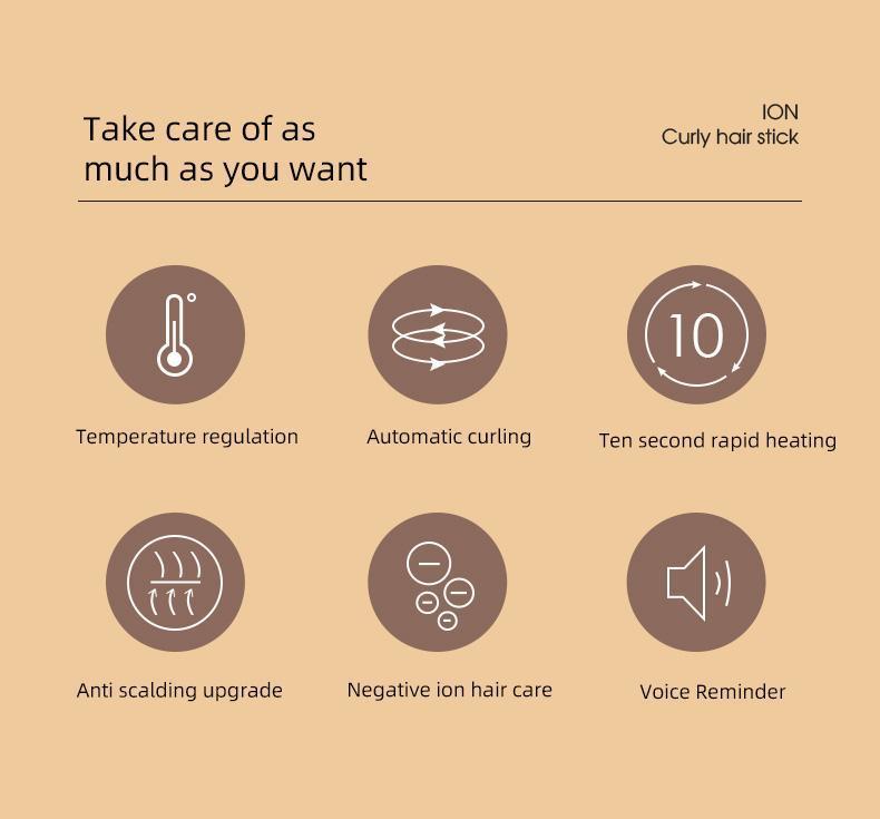 PretiHom Fully Automatic Electric Curling Stick 32mm LargeCurling Tool for Comfortable Hair Care PretiHom Fully Automatic Electric Curling Stick 32mm LargeCurling Tool for Comfortable Hair Care