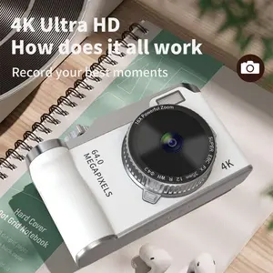 Dual Camera Digital Camera with 32GB Memory Card, 16x Optical Zoom, 2.4-Inch IPS Display, Auto Focus, Portable Vlogging Camera, Ideal Gift for Teens