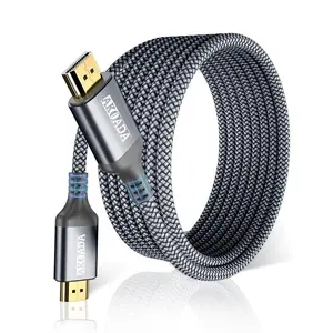 4K HDMI Cable 15FT, 18Gbps 2.0 High Speed Gaming Cord 4K@60Hz HDR, 2K, ARC 3D Compatible for PS5/4, UHD TV and Blu-ray Player