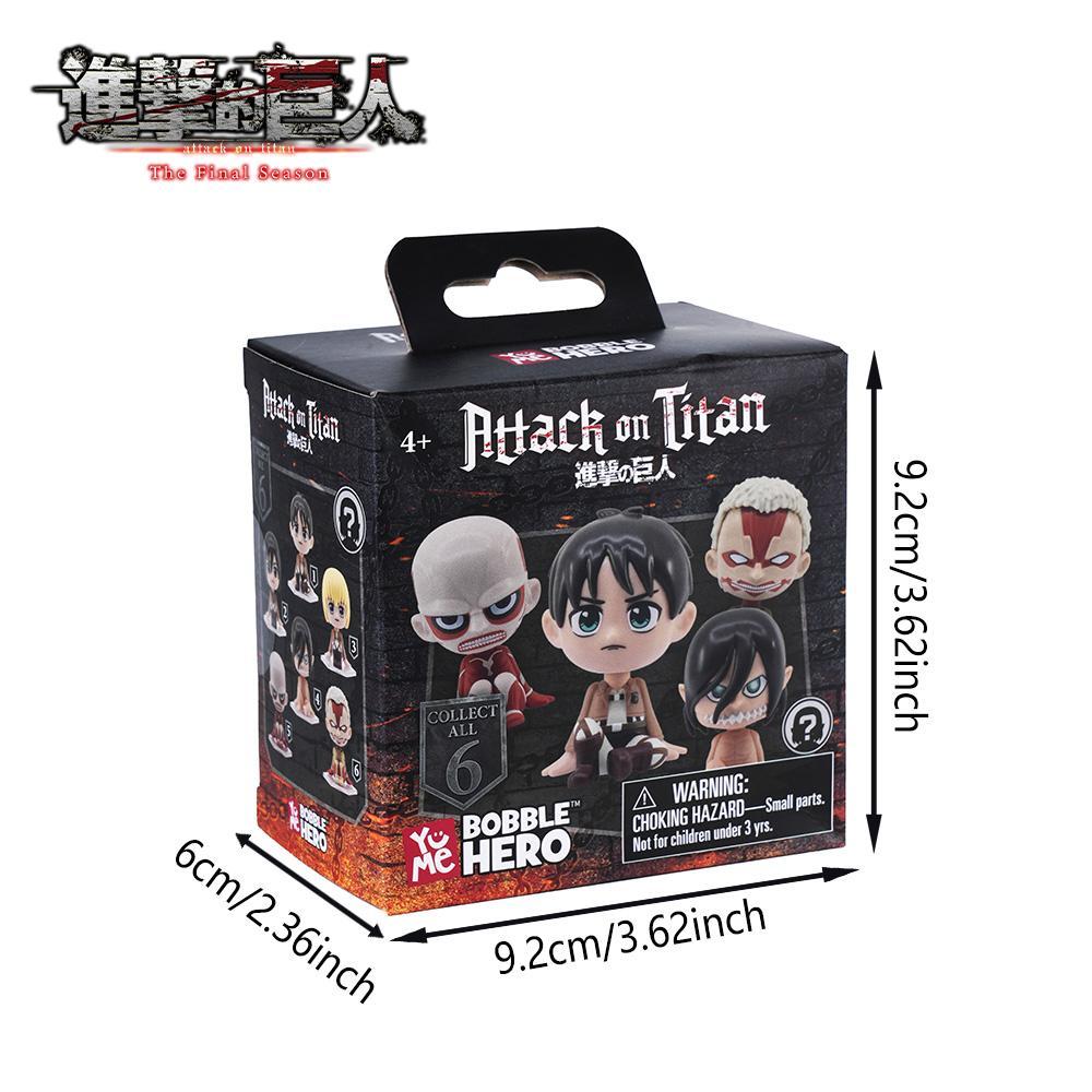 Attack on Titan Blind Bag Keyring/Blind Box Figure 1pc Random One Officially Licensed Cartoon Mystery Anime Keychain Bag Clip Table Decoration Armin Eren Mikasa Levi Hange Christmas Halloween Friends Birthday Anniversary Gifts Limited Edition Accessory