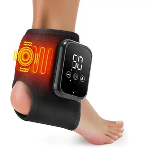 1 Count Ankle Support Magic Device, 3 Heating Levels 40-50 Degrees, 3 Massage Modes, Touchscreen Universal Design USB Rechargeable Massagers
