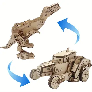 3D Wooden Dinosaur Puzzle - Perfect Desk Toy for Boys and Girls