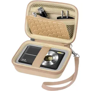 Carrying & Protective Case for Digital Camera, AbergBest 21 Mega Pixels 2.7" LCD Rechargeable HD/Kodak Pixpro/Canon PowerShot ELPH 180/190 / Sony DSCW800 / DSCW830 Cameras for Travel - Beige