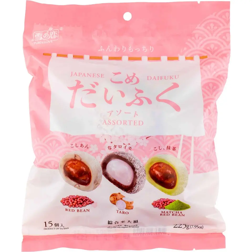 Yuki & Love Rice Mochi 4.23oz Value Size(Red Bean / Taro / Matcha Red Bean),summerwins
