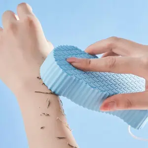 [2count]3D Bath Sponge,Random Color,Mud and Ash Scrubbing Sponge,Exfoliating Bath Sponge,Skin Friendly and Reusable,Alternative to exfoliating Gloves,MirrorZone.