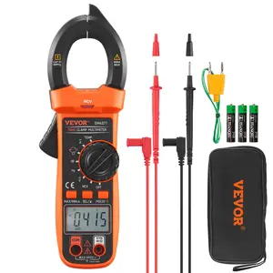 TikTokShopBlackFridayVEVOR Digital Clamp Multimeter, T-RMS 4000 Count, 600A, for Current, Voltage, Resistance, Diodes & Continuity Testing, Data Hold Function, NCV Feature, Ideal for Domestic Appliances & Railway Maint