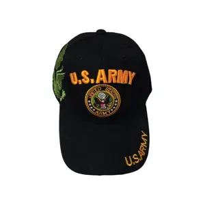 212 MAIN Embroidered Acrylic Snapback Hat - JWM 8135 US Army Logo Black Adjustable Unisex 1-Size Casual Outfits, Pack of 6 Black Adjustable Cap for Business Use, Embroidered Snapback Cap