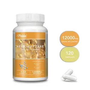 Pslalae-SERRAPEPTASE capsule dietary supplement, 120 capsules/bottle, non-GMO, vegetarian, made in the USA