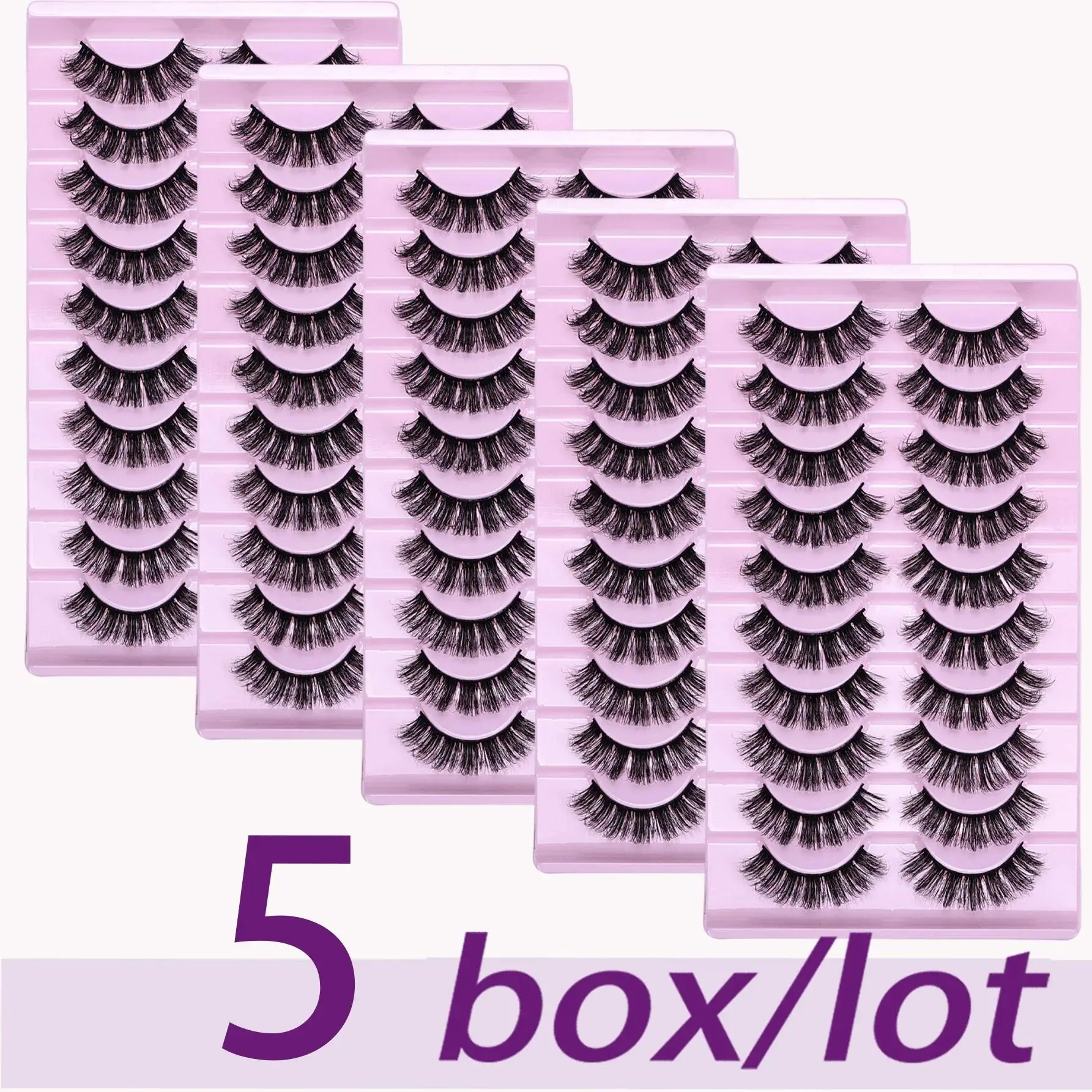 30Pairs/50Pairs 3D Russian Strip Lashes Fluffy Volume False Eyelashes Soft Fake Eyelash Extension for All Occasions Beauty Makeup Volumized False Eyelashes, Dramatic Volume Eyelash Voluminous False Eyelashes