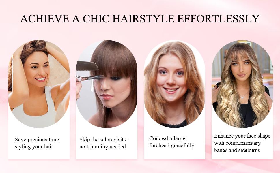 Short Wavy Burgundy Red Wig - 14 Inch Bob Wig with Bangs for Women Curly Shoulder Length Bob Wig with Bangs Soft Synthetic Hair Wigs for Girls Daily Party Use