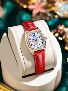 Elegant Sunkta Women's Watch, Barrel Design, Alloy Case, Roman Numeral Display, Durable and Stylish, Perfect Gift Choice