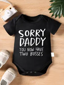 Baby "Sorry Daddy You Now Have Two Bosses" Cotton Onesie Bodysuit