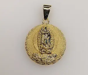 Plated Virgin Mary Pendant