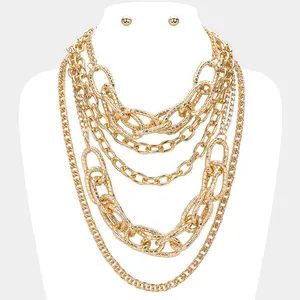 “Brooklyn” Layered Chain Necklace Set   
