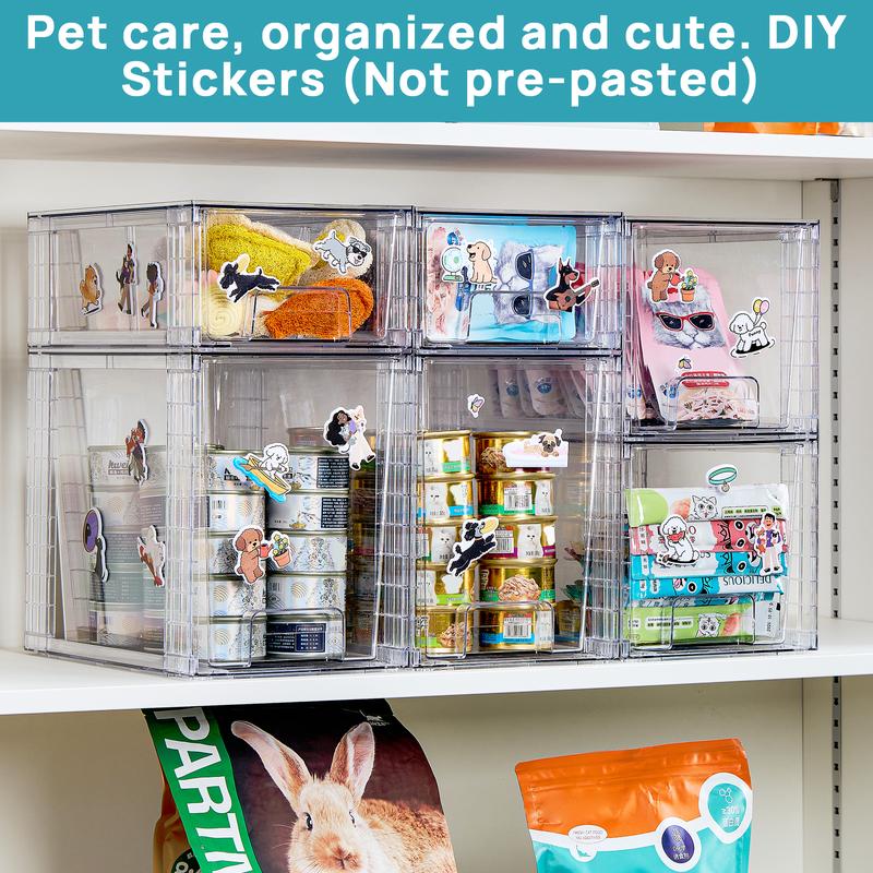 [Live Only] Vtopmart 6-8 Pack Transparent Stackable Drawer Organizer for Kitchen, Pantry, Makeup, Bathroom Storage Bins, Christmas Hauls