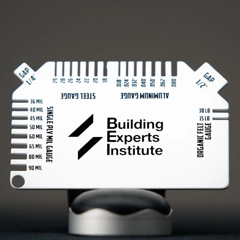 Building Experts Institute Roof Gauge for Measuring Roofing Materials, Documenting Damage, and Measuring Decking Gaps