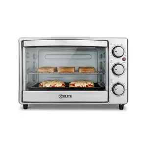 Kitchen Elite 6-Slice Compact Countertop Toaster Oven with Stainless Steel Tray Kitchen Elite 6-Slice Compact Countertop Toaster Oven with Stainless Steel Tray