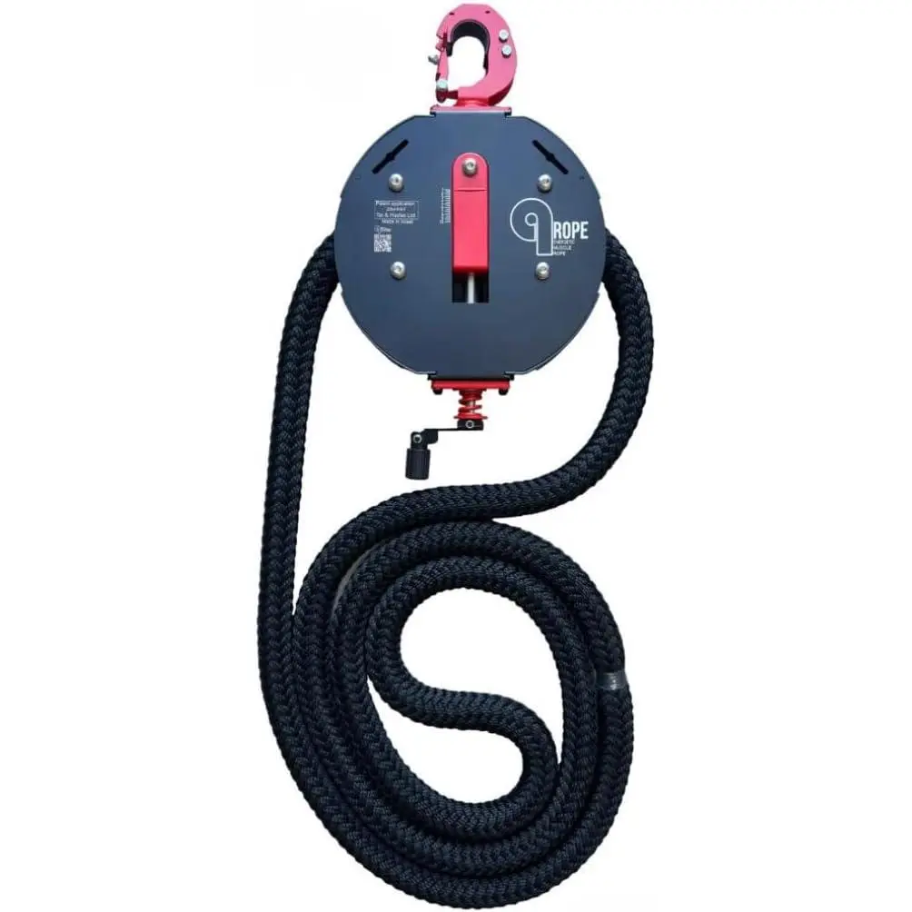 Qrope Endless Rope Trainer Machine - Portable Rope Pull Pulley System - Home Gym Workout Equipment for Strength Training - Infinity Rope for Upper Body and Forearms