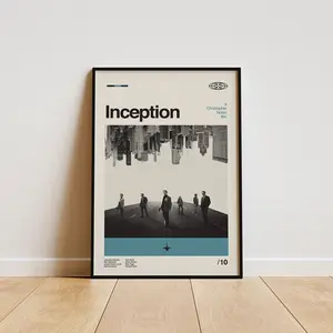 Inception Poster, Contemporary Wall Decor, Modern Home Aesthetic, Interior Decoration Print