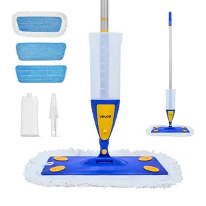 VEVOR Spray Mop, with 3 Washable Pads for Dry and Wet Floor Cleaning and a 27oz Refillable Water Tank, Microfiber Dust Wet Mop & Twisted Cotton Dry Mop, Commercial Home Use for Tiles/Vinyl/Wood Floor