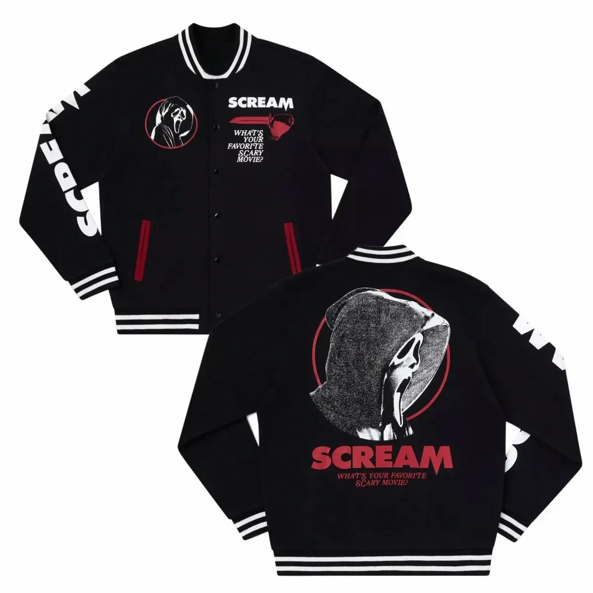 New Scream 7 x Ghost 2026 30th Anniversary of Scream Baseball Jacket