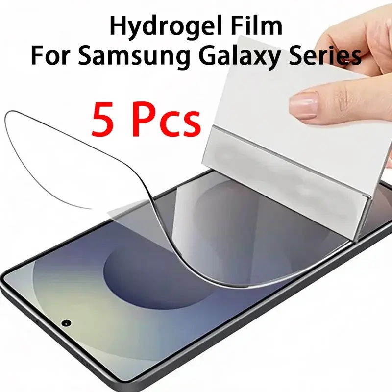 Panglam 5Pcs HD Hydrogel Film For Galaxy S26 Ultra S22 S23 S24 S25 Ultra Screen Protector Full Screen Film For S26 S25