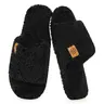 Intini Men's Cozy Fuzzy Fur Slides - Open-Toe Slip-On House Slippers with Soft Memory Foam, Non-Slip TPR Sole, Grip on Tile-Hardwood Floors, Gifts for Him Dad Gifts