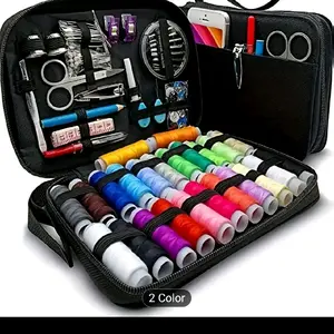 Sewing Kit With 100 Sewing Supplies And Accessories - 24-Color Threads, Needle And Thread Kit Products For Small Fixes, Basic Mini Travel Sewing Kit For Emergency Repairs