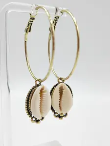 Ocean Shell Earrings Fashion Pendant Copper Accessories Shark Teeth Ear Pendants, Stylish Jewelry for Women & Girls