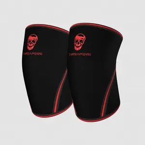 Gymreapers 7MM Neoprene Knee Sleeves Pair for Squats Deadlifts Leg Day Powerlifting Support with Reinforced Stitching USAPL IPF USPA Approved & Free Gym Bag Included