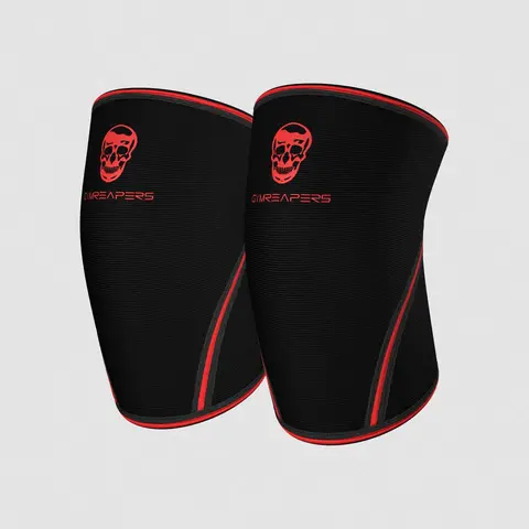 Gymreapers 7MM Neoprene Knee Sleeves Pair for Squats Deadlifts Leg Day Powerlifting Support with Reinforced Stitching USAPL IPF USPA Approved & Free Gym Bag Included