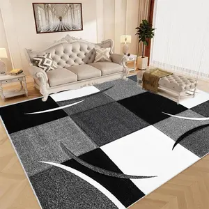 Geometric Pattern Area Rug, 1 Count Non-slip Soft Floor Mat, Rectangle Home Decorative Carpet for Living Room Bedroom Kitchen Study Room