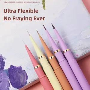 2PCS Professional Paint By Number Brush | High Elasticity Premium Brushes | Perfect for Detailing & Coloring