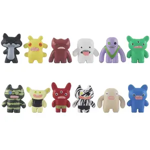 12-Piece Cute Monster Figurines Set, Durable PVC Material, Colorful Unique Designs, Perfect Gift for Home Party Decorations, Funny Home Decor