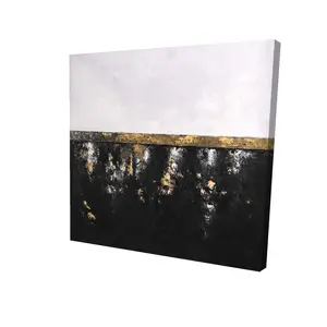 212 MAIN 24x24 in. White Industrial Geometric Wall Print - Artistic, Minimalist Abstract Home Decor for Living Room Decoration