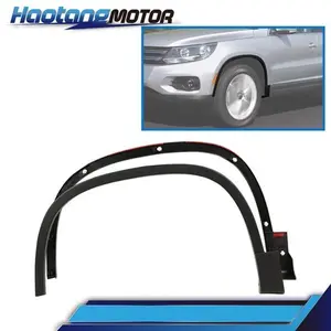 CROSSDESIGN Front Fender Flares Pair Fits For 2012-2017 Volkswagen Tiguan Textured Plastic