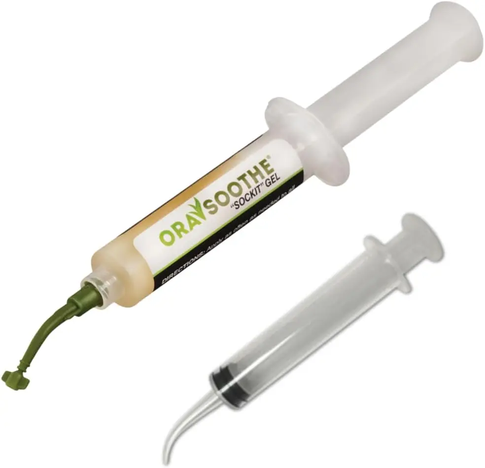 Orasoothe SOCKIT Gel 10g Tube with 1 Extra Spark Dental Co Applicator Tube, Great for Wisdom Teeth Extraction Post op, Soothing Canker Sores, Denture/Partial Sores, etc. Oral