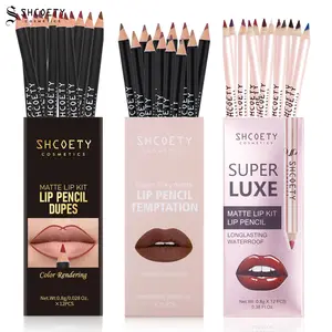 SHCOETY 36pcs ldealFor Mother's Day Makeup Set/ Matte Lipstick Lip Liner Gift Set, Nude Color LongLasting Non-Stripping Lip Makeup Lipstick Pencil Gifts