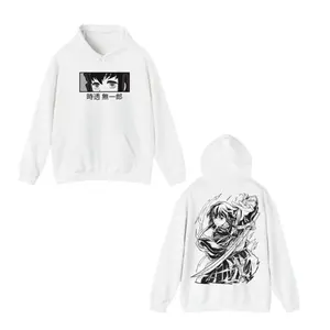Demon Slayer Muichiro Tokito Hoodie – White Mist Hashira Pullover with Manga Eye Panel & Sword Art | Unisex Anime Streetwear Design Graphic T-Shirt, Hoodie & Sweater