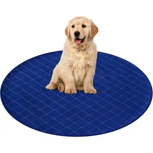 Washable Pee Pads for Dogs,  36" Round Whelping Pads, Whelping Box for Dogs, Puppy  Pads with Non-Slip  for Playpen/Crate,  Housebreaking Absorption Pad