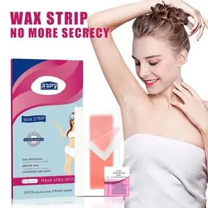 10 Pcs Depilatory Wax Strips, Hair Removal Product, Gentle Non-Irritating, Quick Hair Removal, Suitable for Lips, Armpits, Legs, Arms, Private Areas, Unisex