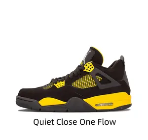 Matte deep black suede matched vivid lemon yellow mesh and block trim, sharp color contrast brings bold energetic vibe for dark casual everyday fits