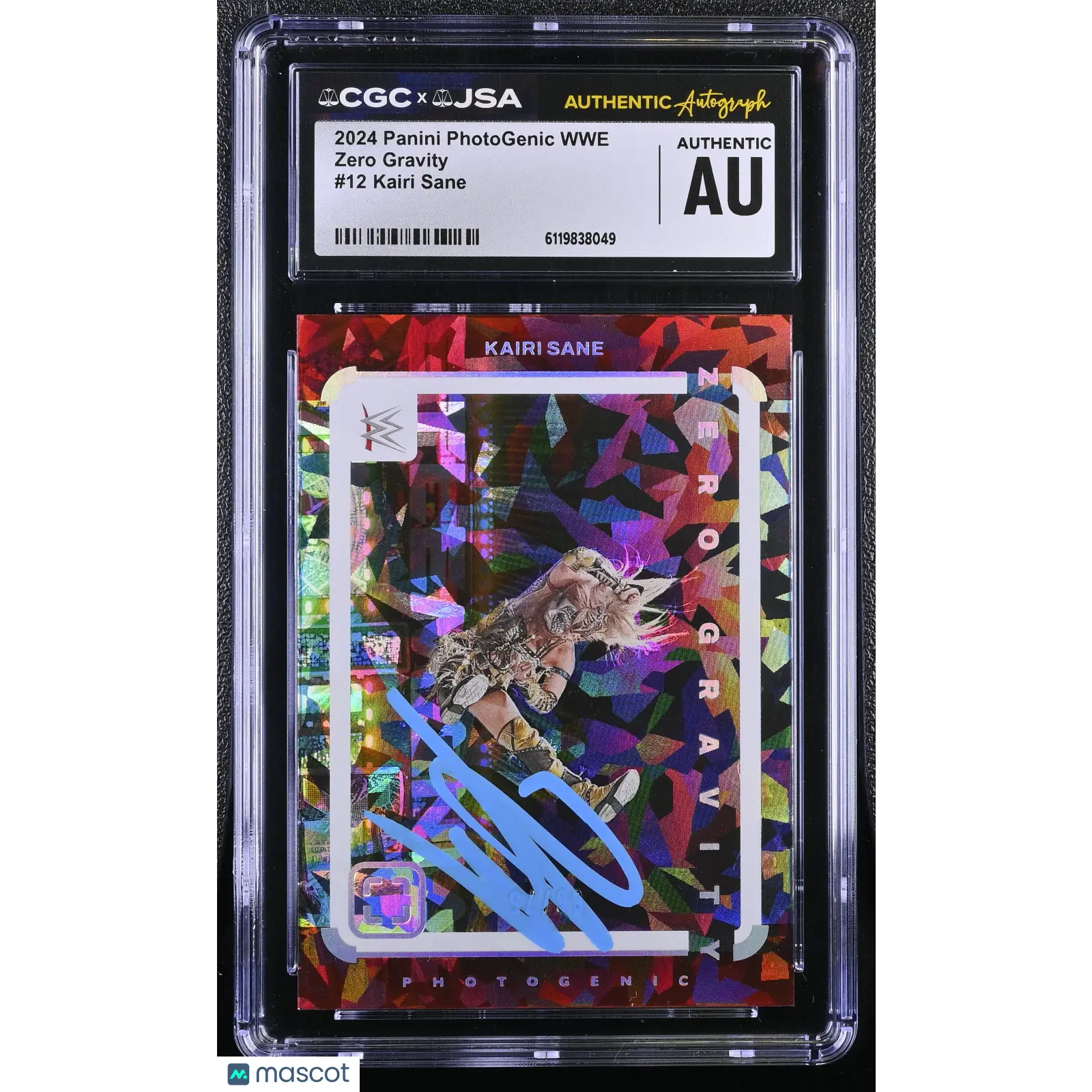 Kairi Sane 2024 Panini Photogenic WWE #12 Zero Gravity Signed Card CGC JSA Auto