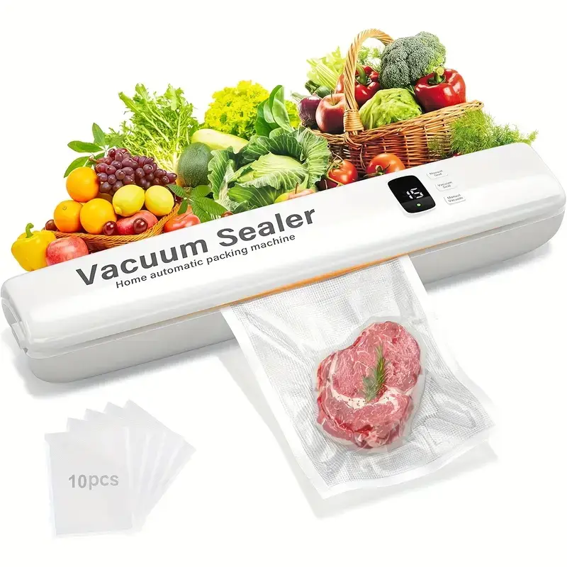 3-in-1 Automatic Vacuum Sealer Machine, Upgraded Food Saver With LED Display, Co...