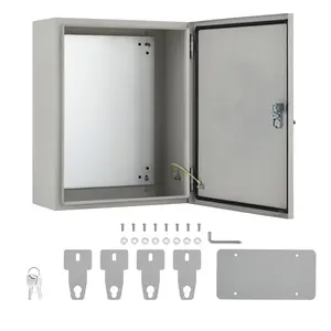 Garvee NEMA 4X Metal Enclosure Electrical Junction Box 20x16x10 Inches Weatherproof with 2 Lock Keys