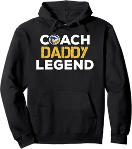 Father Gifts From Daughter Son Coach Daddy Legend Volleyball Pullover Hoodie - Sarahreb Shop 35B0DV3K8HD9