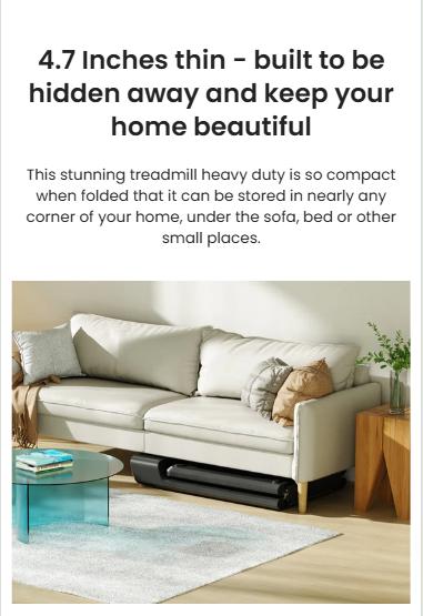 WalkingPad  A1 Pro foldable Heavy-Duty Under Desk Treadmill with Full Body-Fold Technology, 300 lb user weight   —Folds in Half, Built to Last