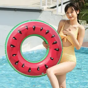 Summer Fruit Series Swimming Ring, Inflatable Life Buoy Float Circle, Underarm Water Toy, Self-Inflate Required, 1pc